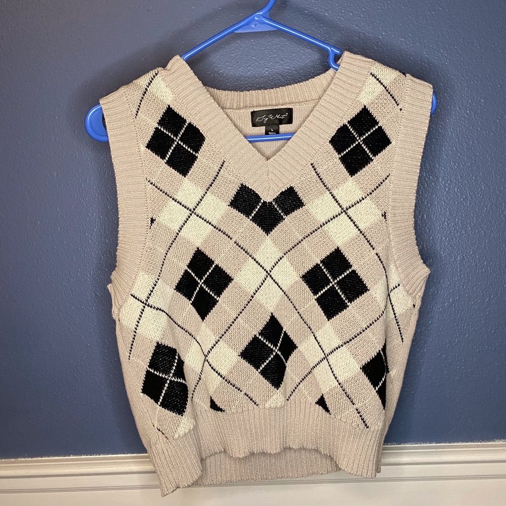 Patterned Sweater Vest